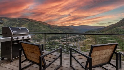 Main level deck with amazing Vail Valley views