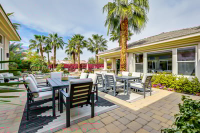 Al fresco dining with seating for 12.