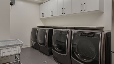 Lower level laundry room