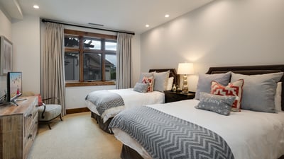 Bedroom with two full beds