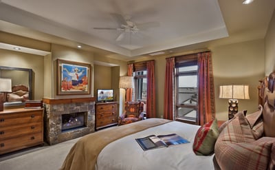 Primary suite with fireplace