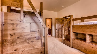 Bunk Bedroom, Queen-over-Queen bunk and Twin-over-Twin bunk on lower level