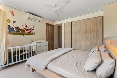 Baby crib included: making room for your little one.