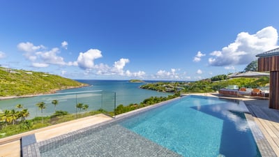 Pool & Terrace: One large heated&nbsp; pool on the main level. Second pool on the lower level. Deckc