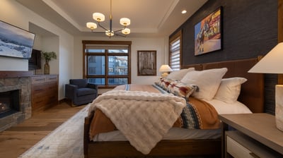 Primary suite with fireplace