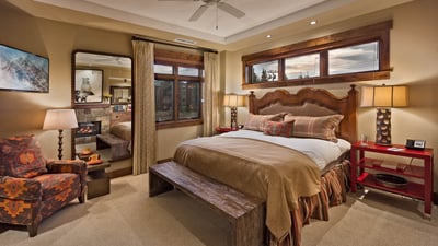 Primary suite with fireplace