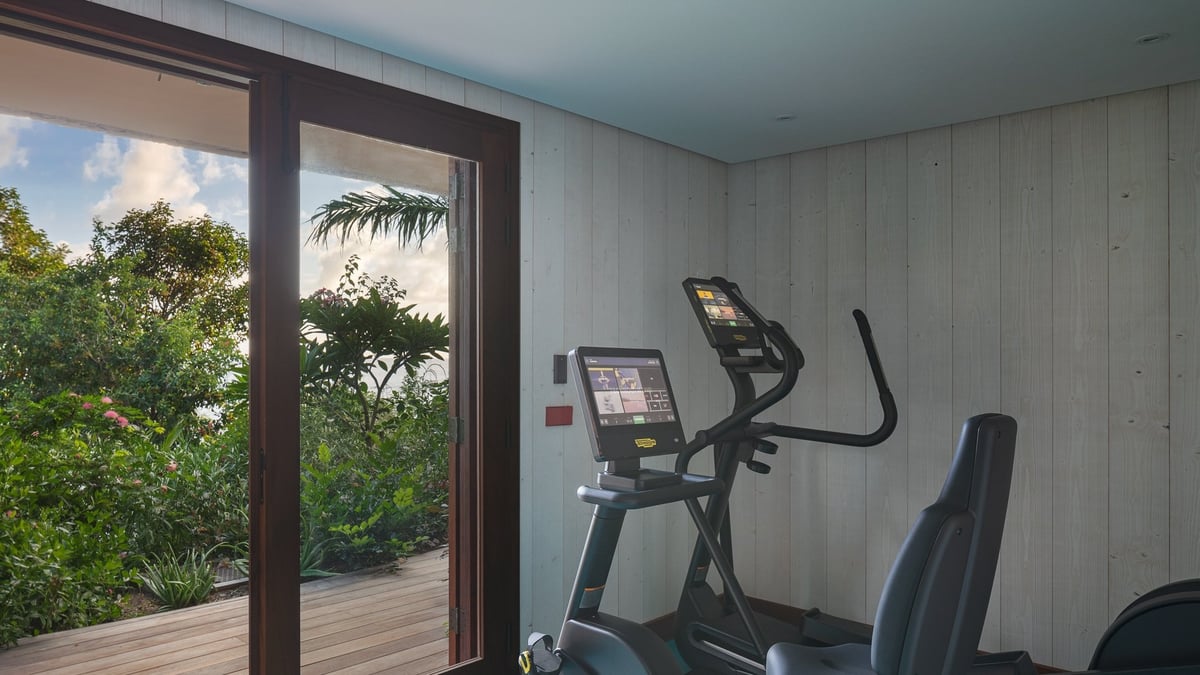 Fitness & Massage Room: On the lower level. Fitness room with air conditionning, weight machine, tre - Image 27