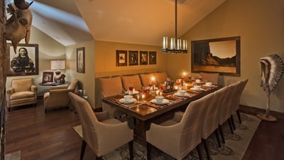 Dining area with seating for 10