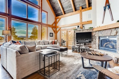 Get cozy around the great room fireplace