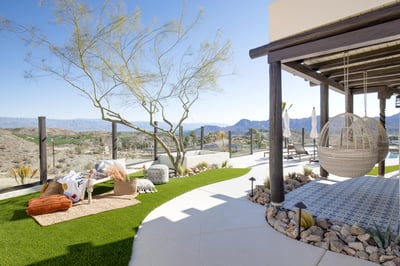 Custom hanging hammock chairs and lounge area