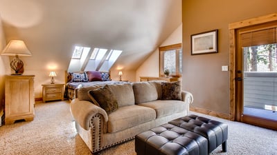 Primary suite sitting area on upper level