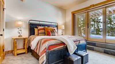 King suite on lower level with private deck