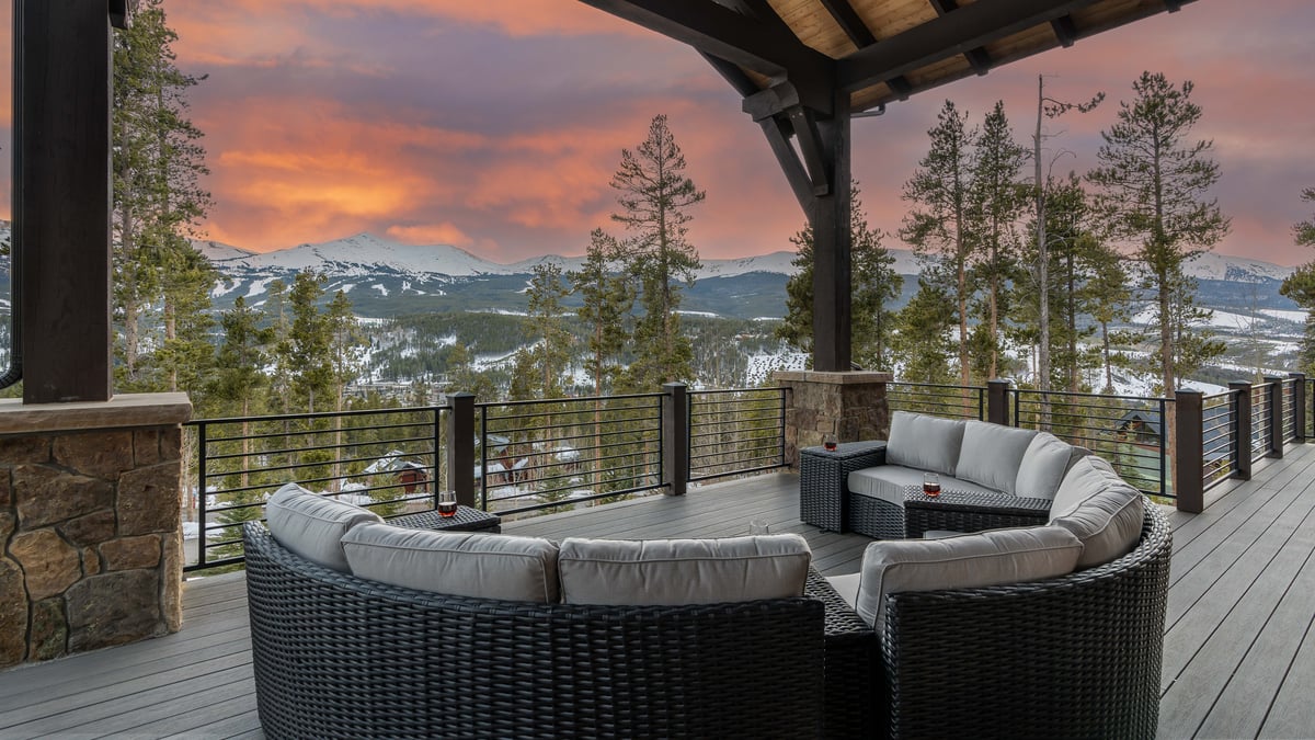Main level deck with plenty of seating and views of Breckenridge Ski Resort - Image 6