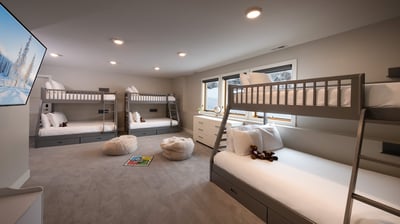 Bedroom 4, Lower Level - Spacious Bunkroom with large TV lower level
