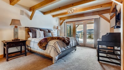 Primary suite on main level with deck access