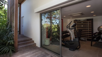 Fitness Area: Located on the lower level. Air-conditioned. Treadmill, elliptical, bicycle, training 