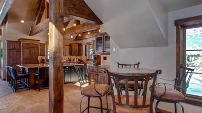 Breakfast nook adjacent to kitchen
