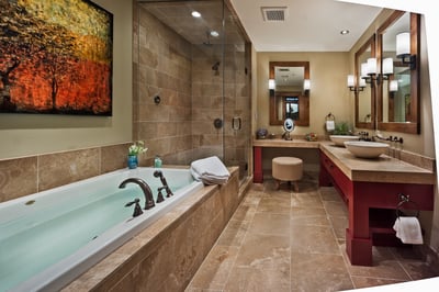 Primary ensuite with soaking tub