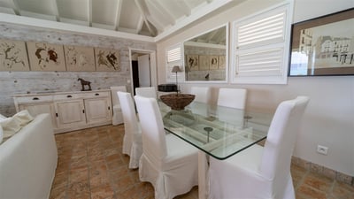 Dining Area & Kitchen: Air conditioning. Fully equipped kitchen, electric oven, gas stove, dishwashe