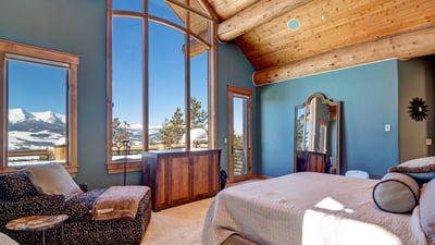 Primary suite on upper level