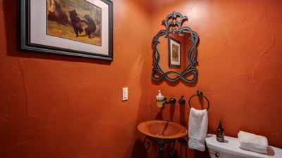 Powder bath on main level