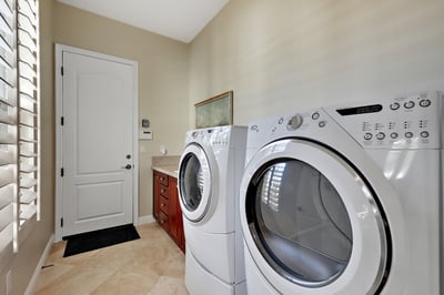 Full size washer and dryer for guest's use.