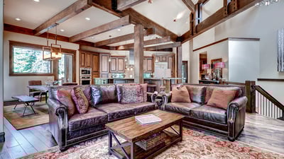 Great room opens to kitchen