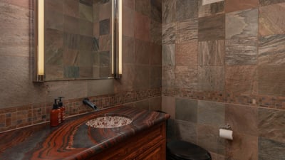 Second powder bathroom on lower level