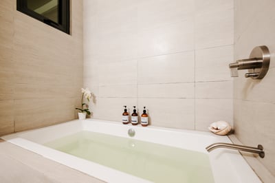 #2. Enjoy the Comfort and Privacy of Your Ensuite Bathroom with a bathtub and all the bathroom essen