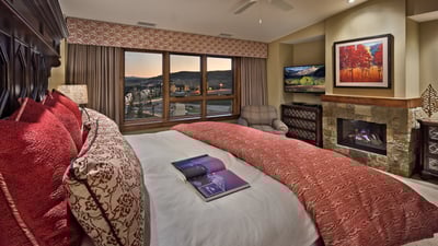 Primary suite with fireplace