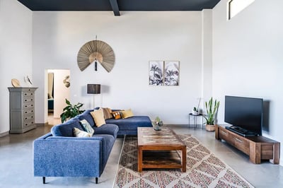 Sophistication and comfort unite in this stylish living space