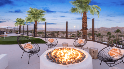 Feel a sense of privacy and peace around the fire