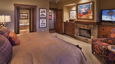 Primary suite with fireplace